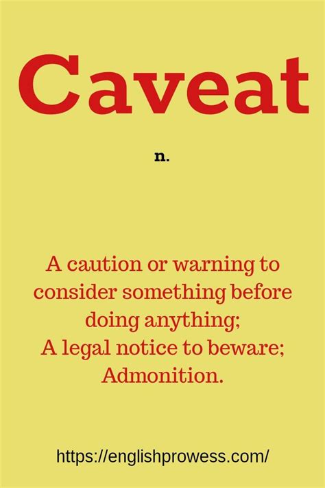 caveat meaning.